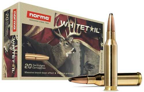 Norma Whitetail Rifle Ammunition 7mm-08 Rem 150Gr PSP 2756 Fps 20/ct