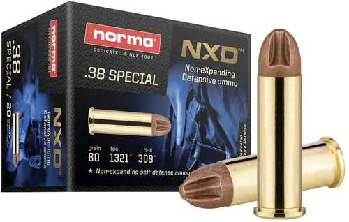 Norma NXD Handgun Ammunition .38 Spl 80Gr NXD 20/ct