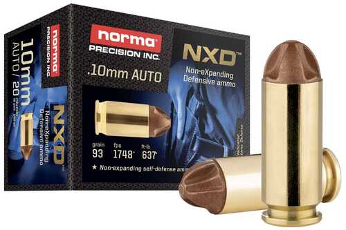 Norma NXD Handgun Ammunition 10mm Auto 93Gr NXD 1748 Fps 20/ct