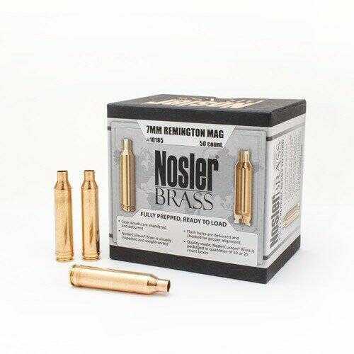 Nosler Unprimed Brass Rifle Cartridge Cases 50/ct 7mm Rem Mag