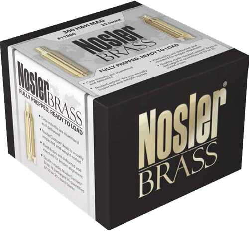 Nosler Unprimed Brass Rifle Cartridge Cases 25/ct .300 H&H