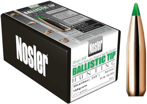 Nosler Ballistic Tip Hunting Bullets .270 Cal .277" 130 Gr SBT-BTip 50/ct