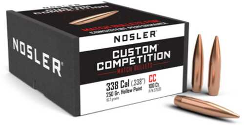 Nosler Custom Competition Rifle Bullets .30 Cal .338 250 Gr HPBT 100/ct