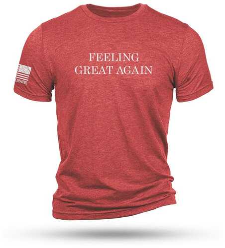Nine Line Feeling Great Again Short Sleeve Shirt Red Triblend 2Xl
