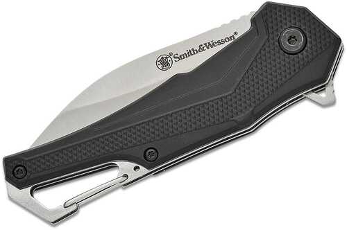 Smith & Wesson Oasis Carabiner Folding Knife 3" Drop Point Blade Black