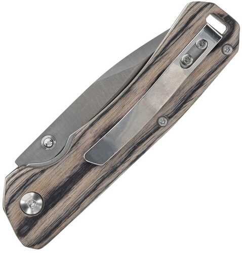 Uncle Henry Folding Knife 3" Drop Point Blade Brown Pakka Wood