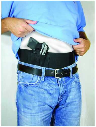 Concealed Carry Belly Band- Black Waist Size 36 To 44"