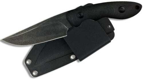 ABKT Elite Shadow Predator Fixed Knife 3-1/2" Drop Point Blade Black