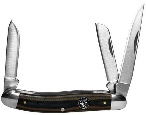 ABKT Cattleman Stockman Cowhand Series Knife 3 Blades Brown