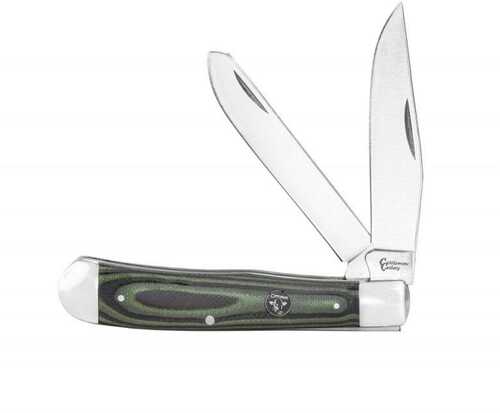 ABKT Cattleman Trapper Cowhand Knife 2 Blades Green