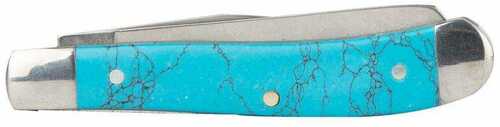 ABKT Roper Peanut Knife 2 Blades Turquoise