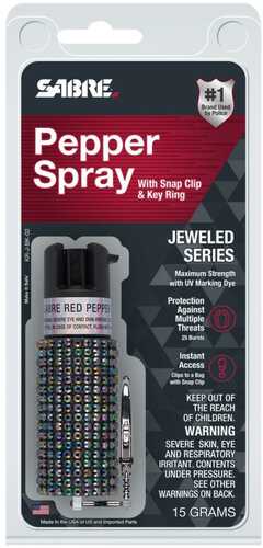 Sabre Jeweled Pepper Spray With Key Ring Teal