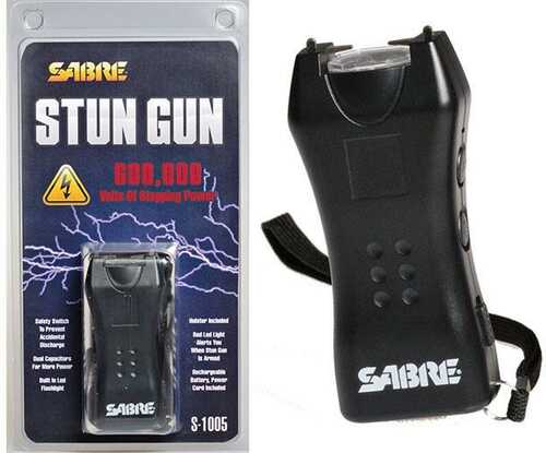 Sabre 600000 Volt Mini-Stun Gun With Led - Black