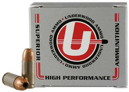 Underwood Hunting & Self Defense Handgun Ammunition 9mm Luger(+P) 147Gr JHP 1125 Fps 20/ct