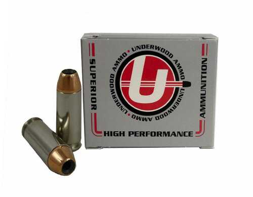 Underwood Ammo Sporting Hollow Point Handgun Ammunition 10mm Auto 135Gr JHP 1600 Fps 20/ct