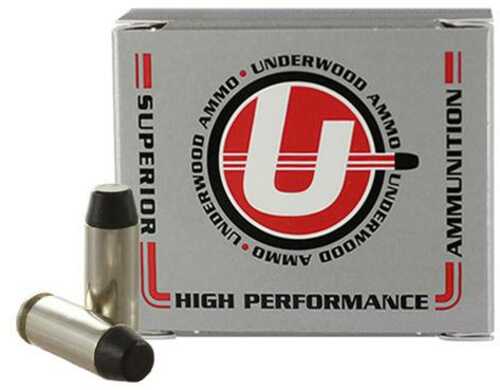 Underwood Ammo Hard Cast Flat Nose Handgun Ammunition 10mm Auto 200Gr FN 1250 Fps 20/ct