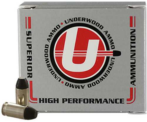 Underwood Flat Nose Black Cherry Coated Handgun Ammunition .380 ACP 100Gr FN 975 Fps 20/ct