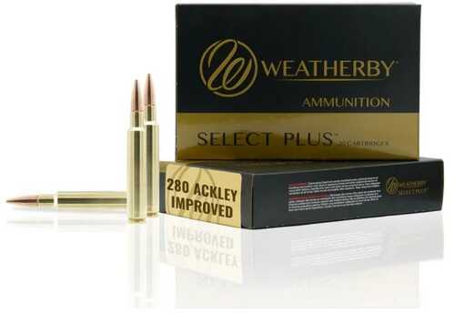 Weatherby Select Plus Classic Hybrid Rifle Ammunition 280 Ackley Improved 168 Grain JHP 20 Round Per Box