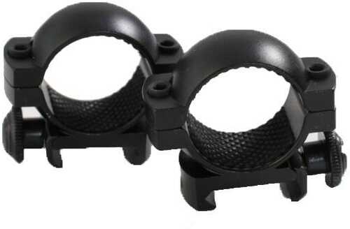 Traditions Aluminum Scope Rings Fits .22 Airguns 3/8" Grooved Receiver 1" Medium - Matte Black