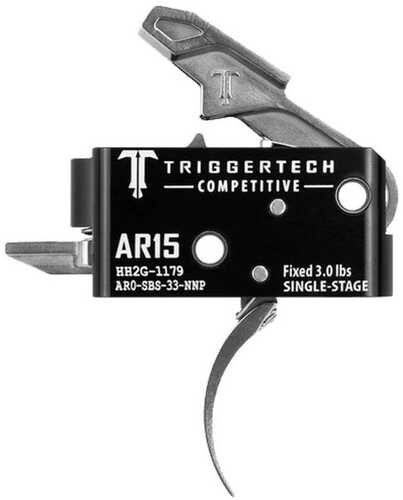 TriggerTech AR15 Single-Stage Competitive Pro Curved Silver