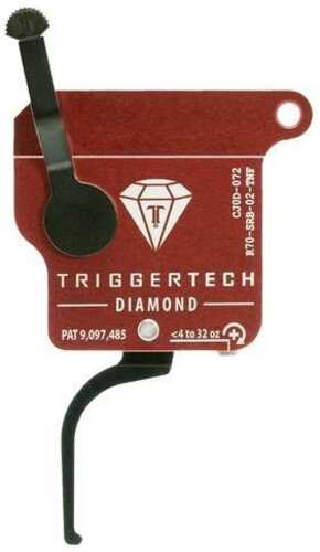 TriggerTech Rem Clone Black Diamond Flat Single Stage Adjustable Black/Red