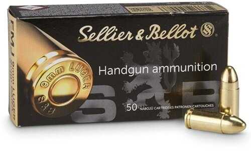 Sellier & Bellot Pistol & Revolver Ammo 9mm Luger 124 Gr FMJ  50/Box