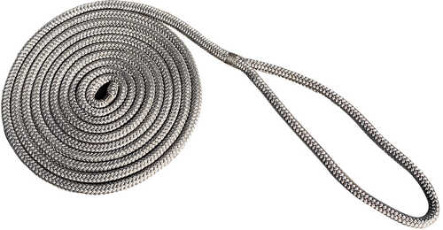 New England Rope 3/4" X 25&#39; Nylon Double Braid Dock Line - Grey