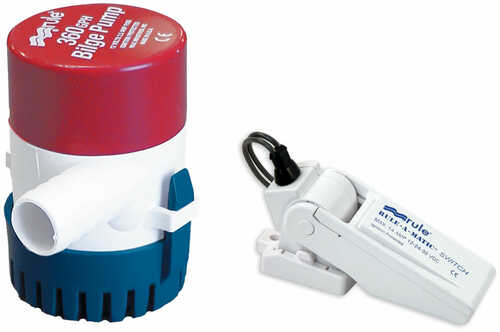 Rule 360 G.P.H. Bilge Pump w/Rule-A-Matic; Float Switch