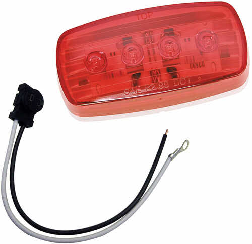Wesbar LED Clearance/Side Marker Light - Red #58 w/Pigtail