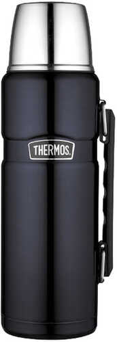 Thermos Stainless King&trade; Vacuum Insulated Beverage Bottle - 40 oz. Steel/Midnight Blue