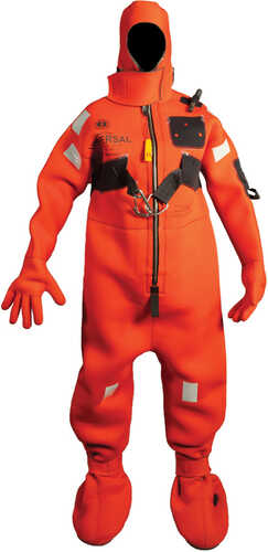 Mustang Neoprene Cold Water Immersion Suit w/Harness - Red - Adult Oversized