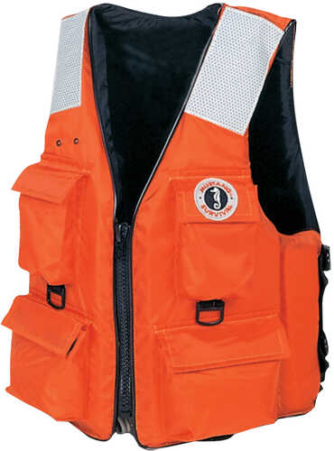 Mustang 4-Pocket Flotation Vest - Orange - XXL