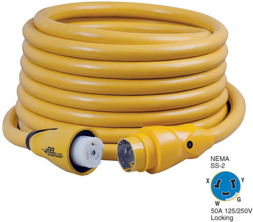 Marinco Cs504-50 Eel 50a 125v/250v Shore Power Cordset - Yellow