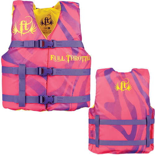 Full Throttle Character Life Vest - Youth 50-90lbs - Pink