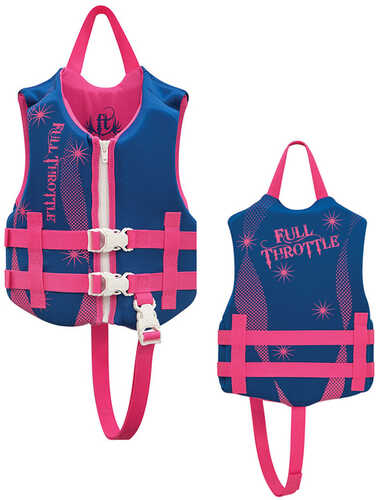 Full Throttle Rapid-Dry Life Vest - Child 30-50lbs - Blue/Pink
