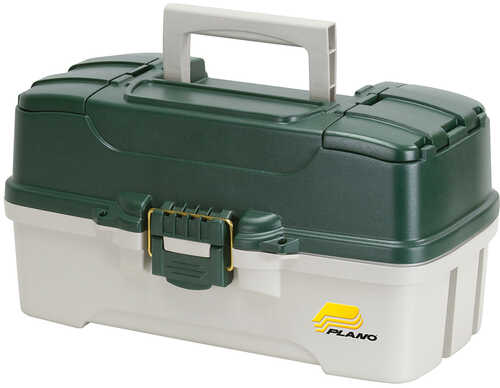 PLANO 3 TRAY TACKLE BOX GRN/WHITE