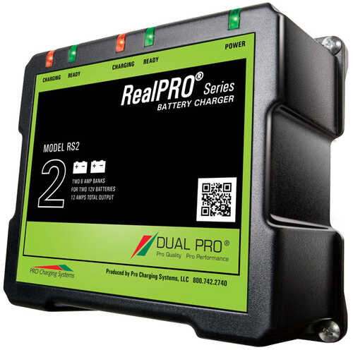 Dual Pro RealPRO Series Battery Charger - 12A - 2-6A-Banks - 12V/24V