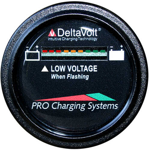 Dual Pro Battery Fuel Gauge - DeltaView; Link Compatible - 24V System (2-12V Batteries, 4-6V Batteries)