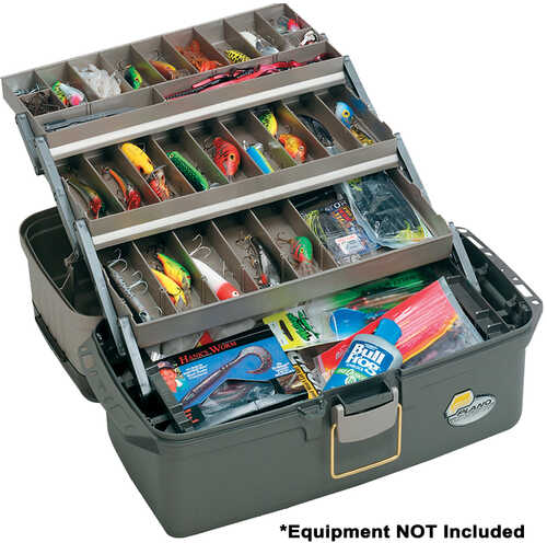 PLANO LG 3 TRAY TCKL BOX GRAPH/SAND