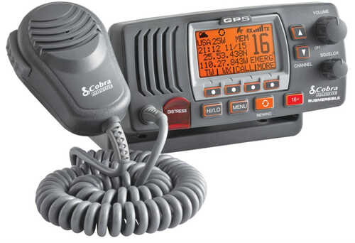 Cobra MR F77B Fixed Mount Class D VHF Radio - 25W - Gray