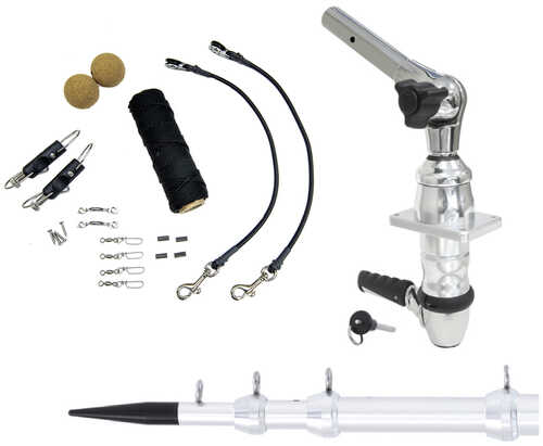Tigress XD Top Mount System - 15' - Silver Outriggers Elite Rigging Kit