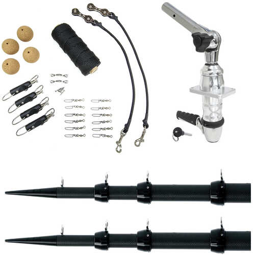 Tigress XD Top Mount System - 18' Carbon Fiber Black/Black Ultimate Rigging Kit