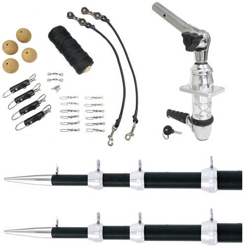 Tigress XD Top Mount System - 18' Carbon Fiber Black/Silver Ultimate Rigging Kit