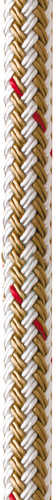 New England Ropes 1/2" x 35&#39; Nylon Double Braid Dock Line - White/Gold w/Tracer