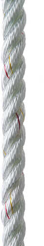 New England Ropes 1/2" X 15' Premium Nylon 3 Strand Dock Line - White w/Tracer