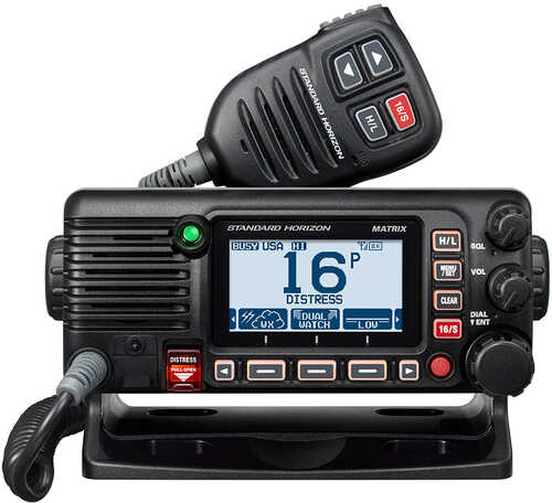 Standard Horizon Gx2400b Matrix Black Vhf/ais Integrated Gps/ais/nmea 2000 W/30w Hailer