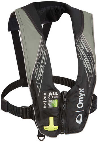 Onyx A/M-24 Series All Clear Automatic/Manual Inflatable Life Jacket - Grey - Adult