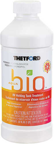Thetford AquaBio RV Holding Tank Treatment - Citrus Twist Scent - Formaldehyde Free - 32oz