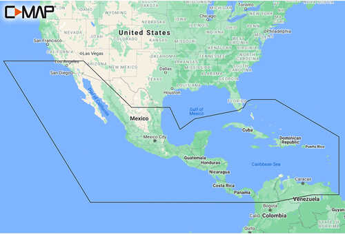 C-MAP M-NA-Y205-MS Central America &amp; Caribbean REVEAL&trade; Coastal Chart