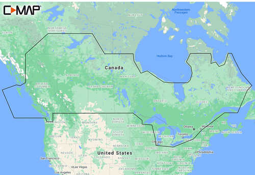 C-MAP M-NA-Y216-MS Canada Lakes REVEAL&trade; Inland Chart
